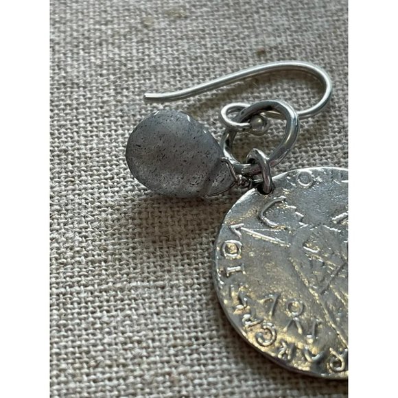 Sterling Silver European Ducat Earrings - Picture 5 of 5